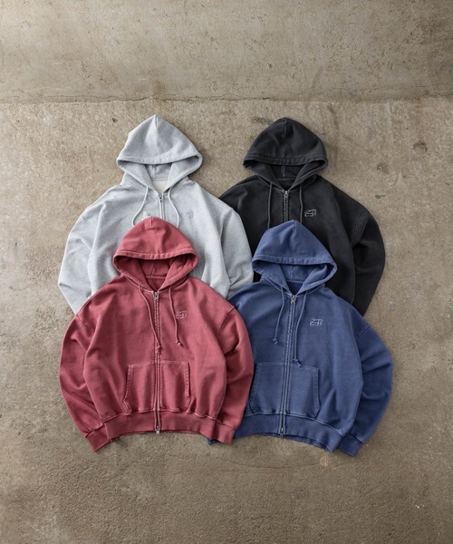 pigment double zip hoodie - ピグメントダブルジップフーディー