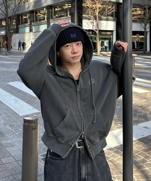 Double Zip-Up Short Hoodie - ダブルジップショートフーディー【短丈