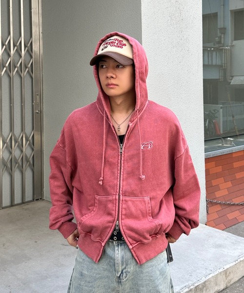 double zip short hoodie - ダブルジップショートフーディー【短丈