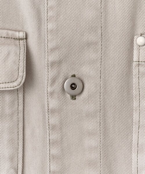 DISCOAT(ディスコート)の「【ユニセックス】Fレザーコントラストカラーカバーオール(カバーオール・レディース・チャコールグレー/ライトベージュ・FREE)」の15枚目の写真