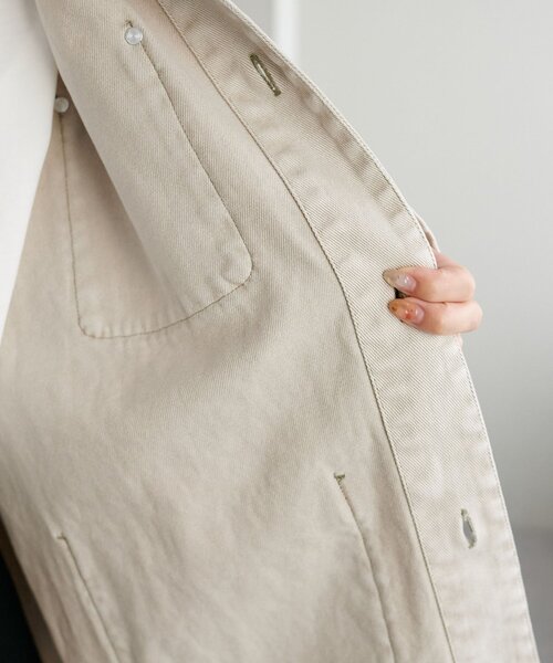 DISCOAT(ディスコート)の「【ユニセックス】Fレザーコントラストカラーカバーオール(カバーオール・レディース・チャコールグレー/ライトベージュ・FREE)」の16枚目の写真