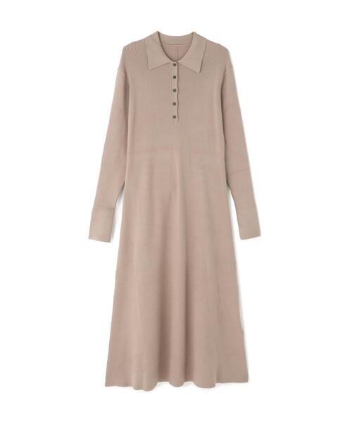 N.（N. Natural Beauty Basic）（エヌエヌナチュラルビューティーベーシック）の「襟付きニットワンピース（ワンピース・レディース・ブラック/ベージュ/レッド・MEDIUM）」の8枚目の写真