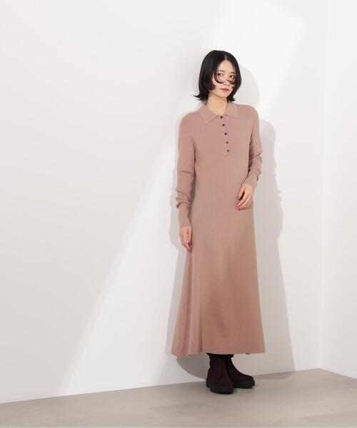 N.（N. Natural Beauty Basic）（エヌエヌナチュラルビューティーベーシック）の「襟付きニットワンピース（ワンピース・レディース・ブラック/ベージュ/レッド・MEDIUM）」の18枚目の写真