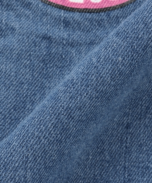 X-girl Stages（エックスガールステージス）の「バックプリントデニムフードブルゾン（ブルゾン・キッズ・ブラック/ブルー・140cm/130cm/100cm/120cm/110cm/90cm）」の8枚目の写真