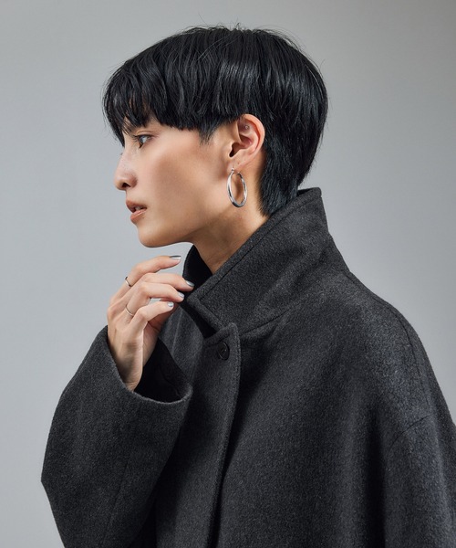 SALON adam et rope'（サロン アダム エ ロペ）の「ピュアカシミヤナロートレンチコート（トレンチコート・レディース・キャメル/チャコールグレー・FREE）」の15枚目の写真