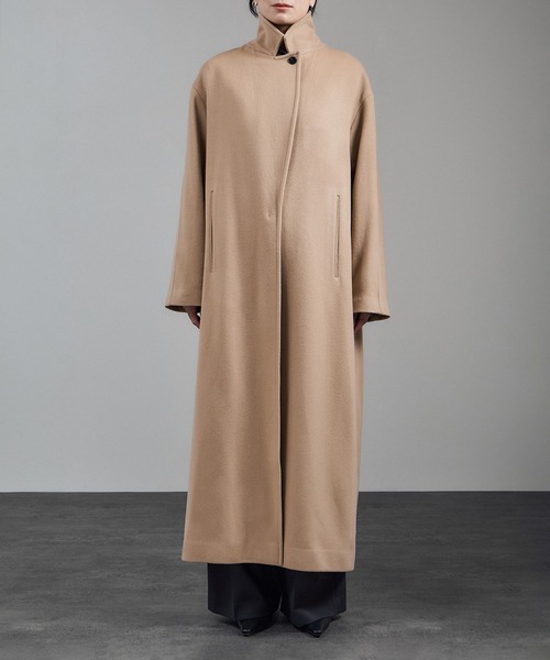 SALON adam et rope'（サロン アダム エ ロペ）の「ピュアカシミヤナロートレンチコート（トレンチコート・レディース・キャメル/チャコールグレー・FREE）」の20枚目の写真