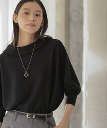 スムースストレッチロールネック ニット