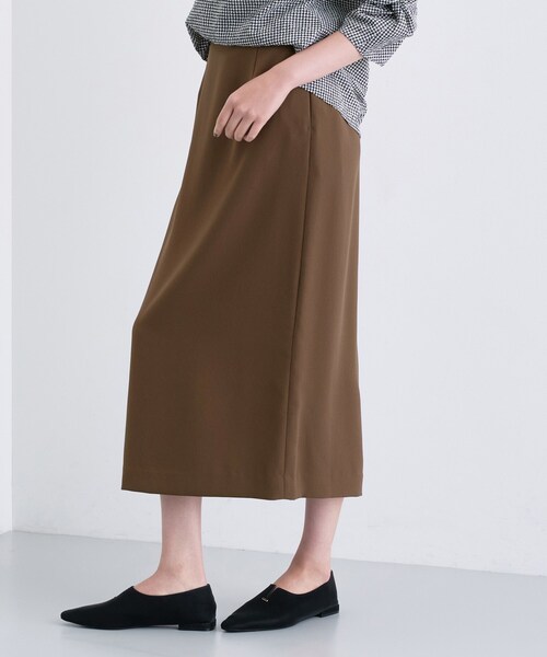 INDIVI（インディヴィ）の「【洗える／UVケア／吸汗速乾】ジョーゼットナロースカート（スカート・レディース・ダークブラウン/ネイビー・13/05/36/15 /40/38/19）」の14枚目の写真