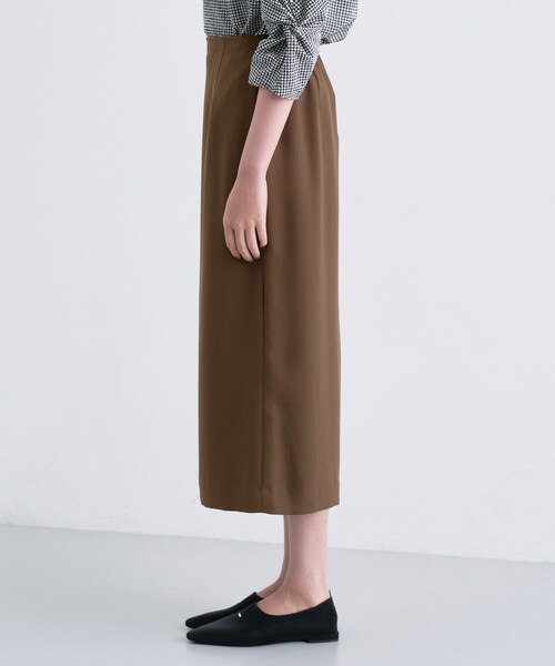 INDIVI（インディヴィ）の「【洗える／UVケア／吸汗速乾】ジョーゼットナロースカート（スカート・レディース・ダークブラウン/ネイビー・13/05/36/15 /40/38/19）」の6枚目の写真