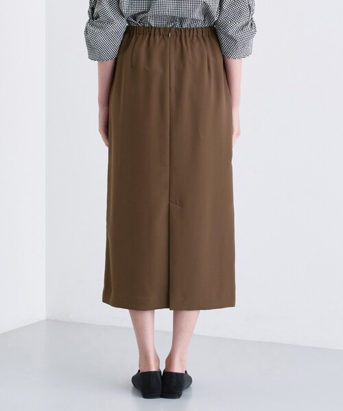 INDIVI（インディヴィ）の「【洗える／UVケア／吸汗速乾】ジョーゼットナロースカート（スカート・レディース・ダークブラウン/ネイビー・13/05/36/15 /40/38/19）」の7枚目の写真