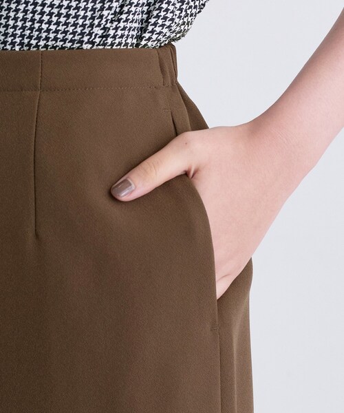 INDIVI（インディヴィ）の「【洗える／UVケア／吸汗速乾】ジョーゼットナロースカート（スカート・レディース・ダークブラウン/ネイビー・13/05/36/15 /40/38/19）」の10枚目の写真