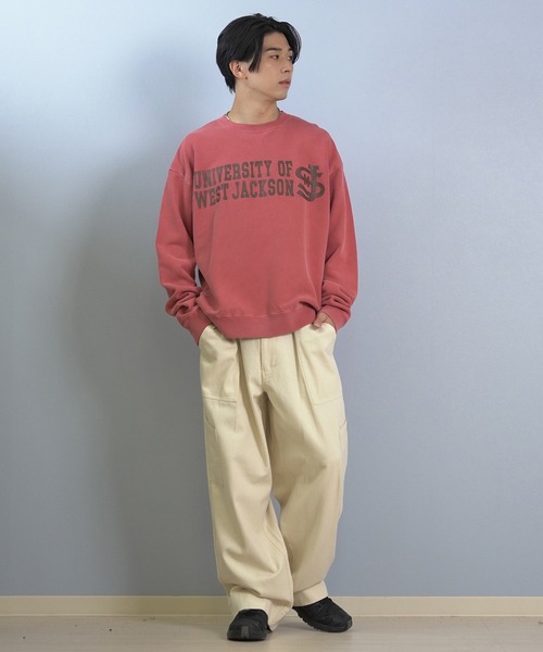 ムラサキスポーツ(ムラサキスポーツ)の「DEAR LAUREL/ディアローレル × JACKSON MATISSE/ジャクソンマティス トレーナー スウェット クルーネック カレッジロゴ 裏毛 JM WEST JACKSON CREW DL25F-JM1102(スウェット・メンズ・ブラック/レッド/ネイビー・L/M)」の18枚目の写真