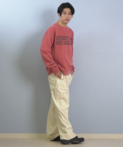 ムラサキスポーツ(ムラサキスポーツ)の「DEAR LAUREL/ディアローレル × JACKSON MATISSE/ジャクソンマティス トレーナー スウェット クルーネック カレッジロゴ 裏毛 JM WEST JACKSON CREW DL25F-JM1102(スウェット・メンズ・ブラック/レッド/ネイビー・L/M)」の21枚目の写真