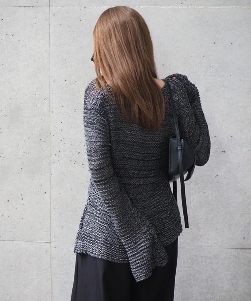 LAULEN(ローレン)の「front ribbon mix knit cardigan /フロントリボンミックスニットカーディガン(カーディガン/ボレロ・レディース・ベージュ/ブラック・FREE)」の14枚目の写真