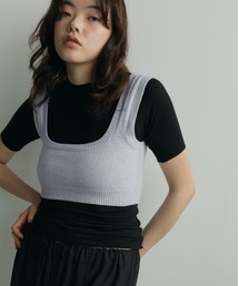anuke(Ak[N)Velour Knit Tanktop(^Ngbv)