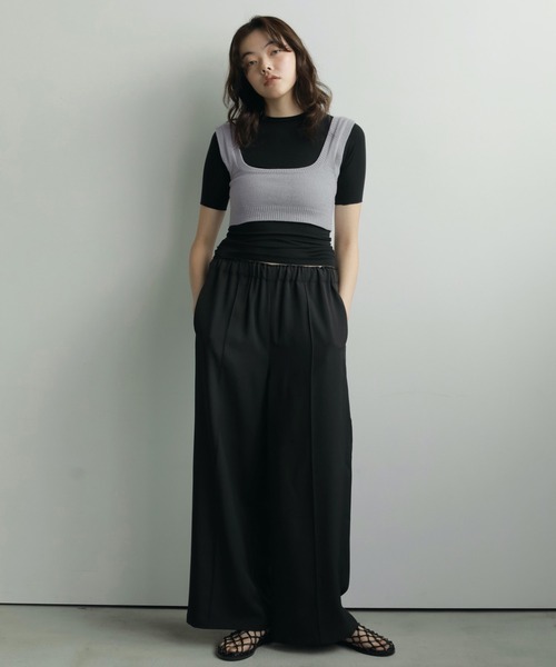 anuke（アンヌーク）の「Velour Knit Tanktop（タンクトップ・レディース・ブルー系その他/ブラック・FREE）」の10枚目の写真