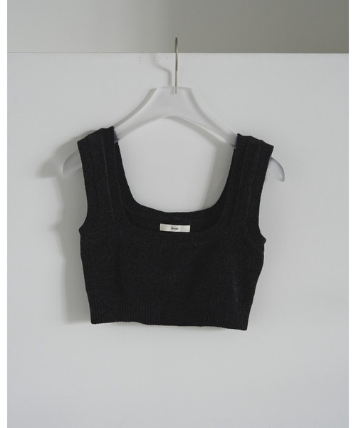 anuke（アンヌーク）の「Velour Knit Tanktop（タンクトップ・レディース・ブルー系その他/ブラック・FREE）」の13枚目の写真