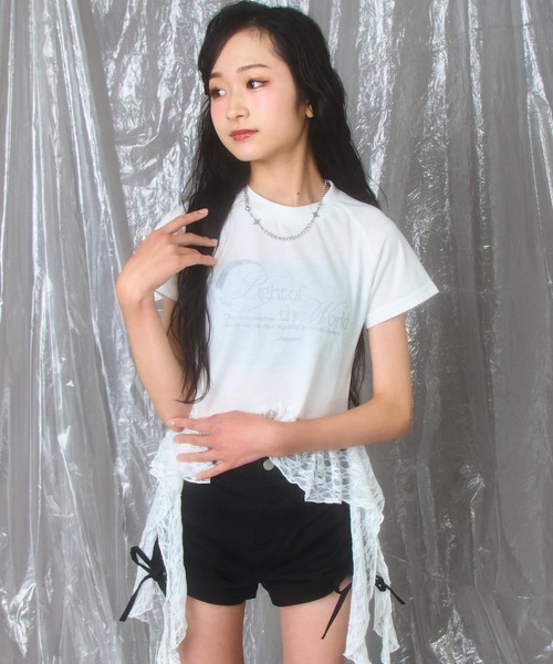 ANAP GｉRL（アナップガール）の「サイド シャーリング ショート パンツ【キッズお揃い】（その他パンツ・キッズ・ブルー/ブラック・M/S/XS）」の5枚目の写真