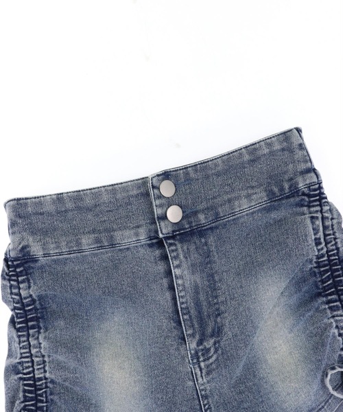 ANAP GｉRL（アナップガール）の「サイド シャーリング ショート パンツ【キッズお揃い】（その他パンツ・キッズ・ブルー/ブラック・M/S/XS）」の15枚目の写真