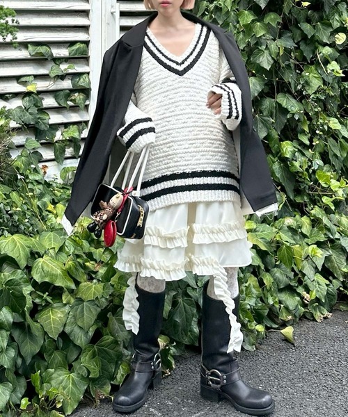Alley Tokyo(アリートーキョー)の「BIGチルデンニット(ニット/セーター・レディース・オフホワイト・FREE)」の8枚目の写真