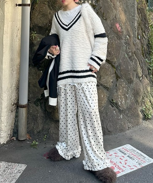 Alley Tokyo(アリートーキョー)の「BIGチルデンニット(ニット/セーター・レディース・オフホワイト・FREE)」の14枚目の写真