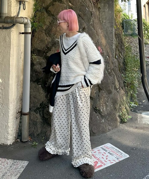 Alley Tokyo(アリートーキョー)の「BIGチルデンニット(ニット/セーター・レディース・オフホワイト・FREE)」の13枚目の写真