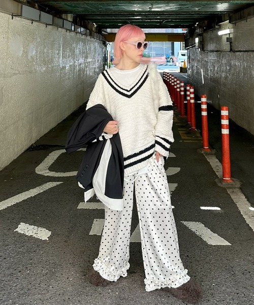 Alley Tokyo(アリートーキョー)の「BIGチルデンニット(ニット/セーター・レディース・オフホワイト・FREE)」の12枚目の写真