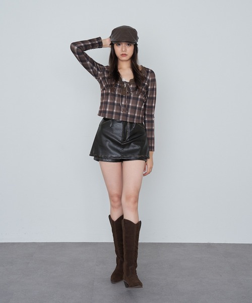 レザーマイクロミニスカート（スカート）｜RAY CASSIN（レイカズン）の