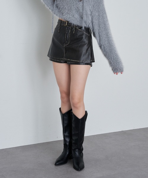 レザーマイクロミニスカート（スカート）｜RAY CASSIN（レイカズン）の
