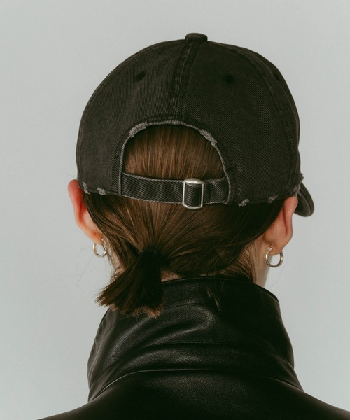 Knuth Marf（クヌースマーフ）の「【Knuth Marf】k motif damage cap/2color/brown（キャップ・レディース・ブラウン/ブラック・FREE）」の3枚目の写真