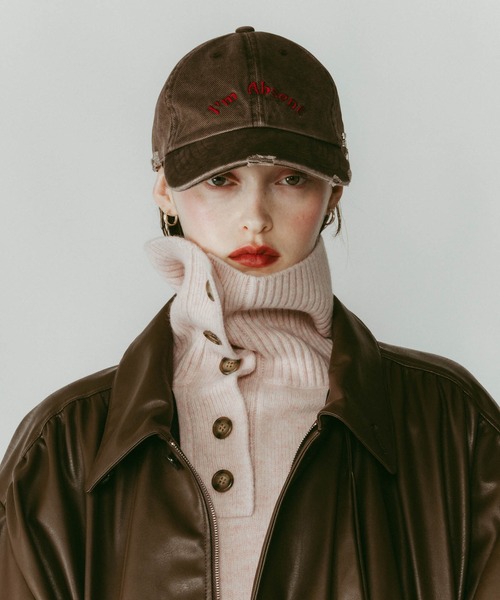 Knuth Marf（クヌースマーフ）の「【Knuth Marf】k motif damage cap/2color/brown（キャップ・レディース・ブラウン/ブラック・FREE）」の8枚目の写真