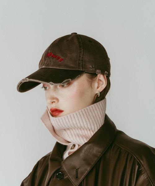 Knuth Marf（クヌースマーフ）の「【Knuth Marf】k motif damage cap/2color/brown（キャップ・レディース・ブラウン/ブラック・FREE）」の14枚目の写真