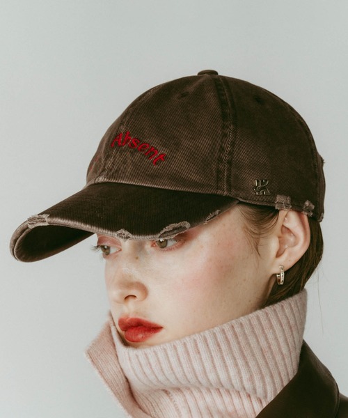 Knuth Marf（クヌースマーフ）の「【Knuth Marf】k motif damage cap/2color/brown（キャップ・レディース・ブラウン/ブラック・FREE）」の12枚目の写真