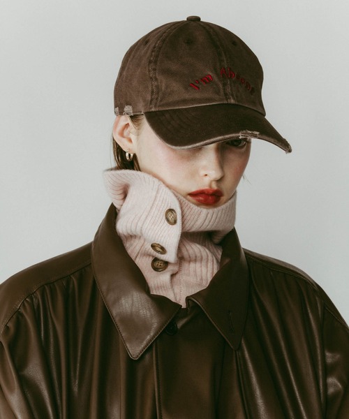 Knuth Marf（クヌースマーフ）の「【Knuth Marf】k motif damage cap/2color/brown（キャップ・レディース・ブラウン/ブラック・FREE）」の7枚目の写真