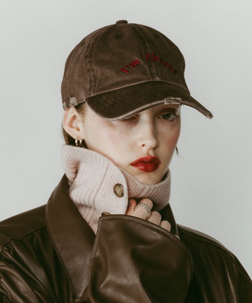 Knuth Marf（クヌースマーフ）の「【Knuth Marf】k motif damage cap/2color/brown（キャップ・レディース・ブラウン/ブラック・FREE）」の6枚目の写真