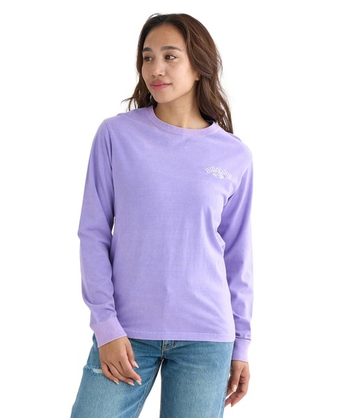 BILLABONG(ビラボン)の「BILLABONG レディース ONEPOINT EMB LS TEE ロンT【REGULAR FIT】【2025年秋冬モデル】/ビラボンワンポイントロゴ刺繍長袖ロンT(Tシャツ/カットソー・レディース・ラベンダー/イエロー系その他/オフホワイト・LARGE/MEDIUM)」の1枚目の写真