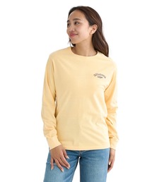 BILLABONG レディース ONEPOINT EMB LS TEE ロンT【REGULAR FIT】【2025年秋冬モデル】/ビラボンワンポイントロゴ刺繍長袖ロンT