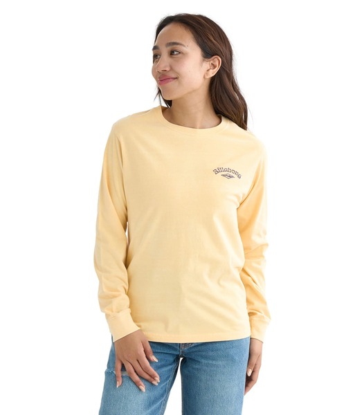 BILLABONG(ビラボン)の「BILLABONG レディース ONEPOINT EMB LS TEE ロンT【REGULAR FIT】【2025年秋冬モデル】/ビラボンワンポイントロゴ刺繍長袖ロンT(Tシャツ/カットソー・レディース・ラベンダー/イエロー系その他/オフホワイト・LARGE/MEDIUM)」の3枚目の写真