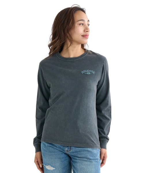 BILLABONG(ビラボン)の「BILLABONG レディース ONEPOINT EMB LS TEE ロンT【REGULAR FIT】【2025年秋冬モデル】/ビラボンワンポイントロゴ刺繍長袖ロンT(Tシャツ/カットソー・レディース・ラベンダー/イエロー系その他/オフホワイト・LARGE/MEDIUM)」の2枚目の写真
