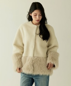 セール】【今すぐお届け可能！軽くて暖かい◎】ショートファーコート