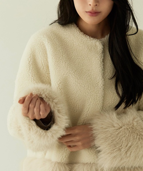 【未使用】Filomoフィローモ　カルガン ラム ファー コート　ベージュタグ付 Filomo（フィローモ） 【福袋対象】Filomo ムートン調 フェイクファー