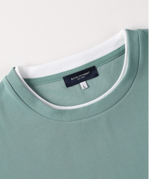 BACK NUMBER(バックナンバー)の「BACK NUMBER(バックナンバー)【メンズ】リップルフェイクレイヤードロングスリーブTシャツ(Tシャツ/カットソー・メンズ・グリーン/ネイビー/ブラック・XL/M/L)」の11枚目の写真