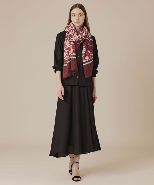 MACKINTOSH LONDON（マッキントッシュ ロンドン）の「バイブリーフラワーカシミヤシルクストール（ストール/ショール・レディース・グレー系その他/ワイン・FREE）」の7枚目の写真