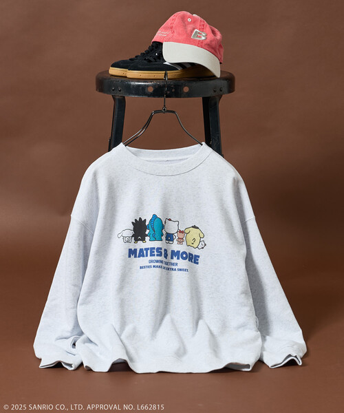 FREAK'S STORE(フリークスストア)の「SANRIO/サンリオ サンリオキャラクターズ こっちむいてスウェット(スウェット・レディース・ライトグレー/チャコール・フリ-)」の1枚目の写真