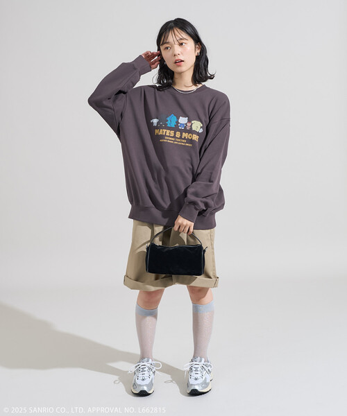 FREAK'S STORE(フリークスストア)の「SANRIO/サンリオ サンリオキャラクターズ こっちむいてスウェット(スウェット・レディース・ライトグレー/チャコール・フリ-)」の5枚目の写真