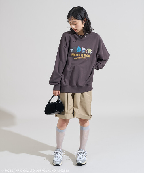 FREAK'S STORE(フリークスストア)の「SANRIO/サンリオ サンリオキャラクターズ こっちむいてスウェット(スウェット・レディース・ライトグレー/チャコール・フリ-)」の6枚目の写真