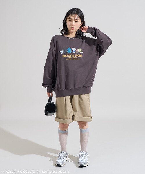 FREAK'S STORE(フリークスストア)の「SANRIO/サンリオ サンリオキャラクターズ こっちむいてスウェット(スウェット・レディース・ライトグレー/チャコール・フリ-)」の7枚目の写真