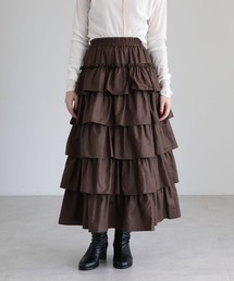 Sugar spoon | ・SUGAR SPOON 合成皮革ティアードスカート(スカート)
