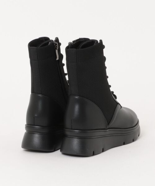 UnReef(アンリーフ)の「レースアップニットショートブーツ(ブーツ・レディース・ブラック・S(22.5cm)/L(24.5cm)/M(23.5cm))」の2枚目の写真