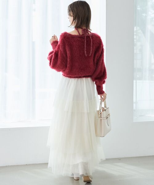 MAJESTIC LEGON(マジェスティックレゴン)の「ティアードスカート(スカート・レディース・ブラック/アイボリー/ライトグレー・SMALL/MEDIUM)」の16枚目の写真